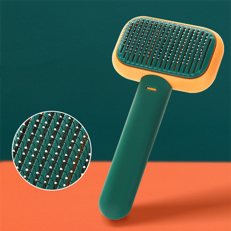 Brosse pour chats et chiens en acier inoxydable pour le toilettage, l'élimination des nœuds et le massage