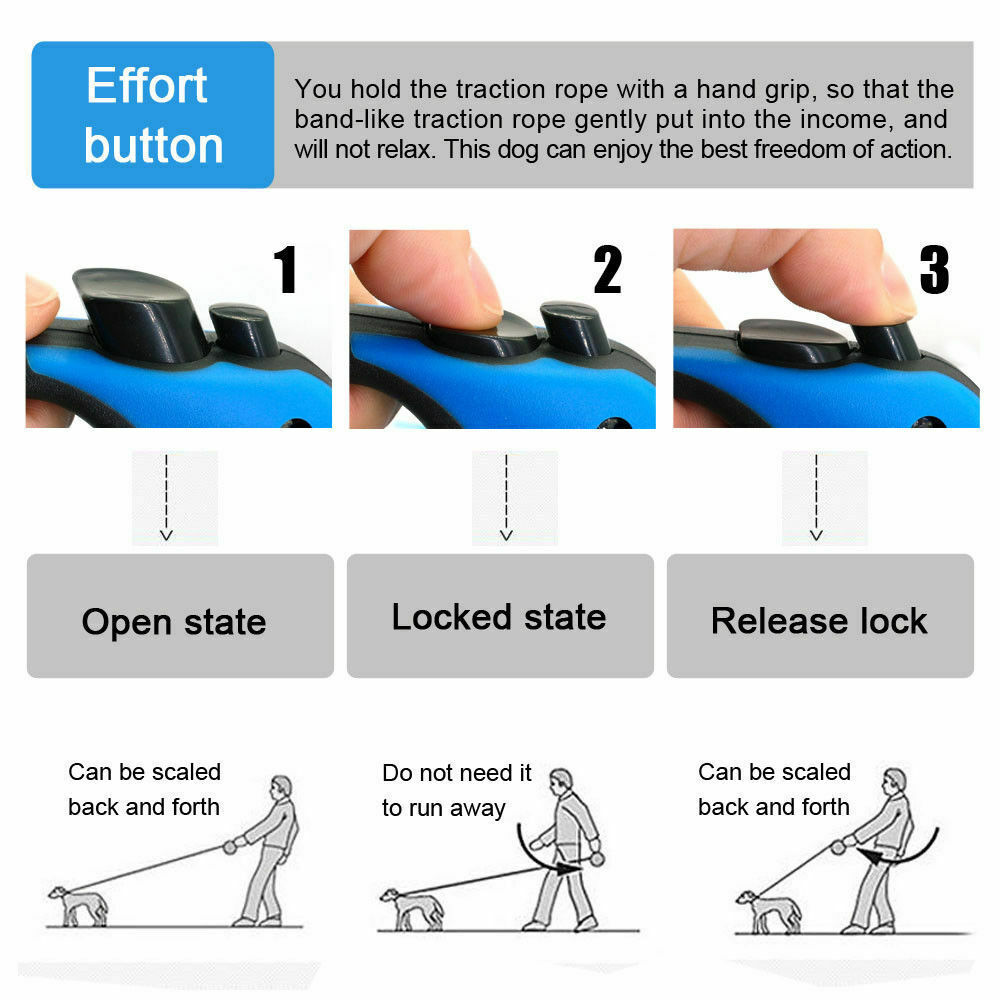 Laisse rétractable automatique pour chien pour un contrôle facile et confortable de la marche