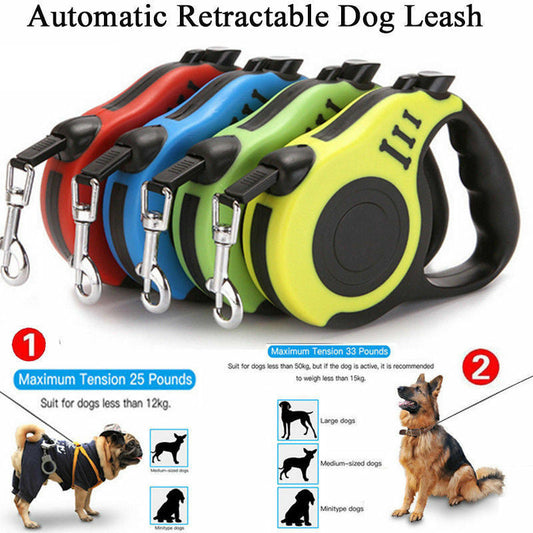 Retractable Automatic Dog Leash For Easy, Comfortable Walking Control