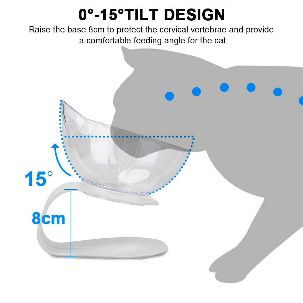 Durable Double Cat Bowls with Raised Stand – Non-Slip, Cervical Protection Feeder