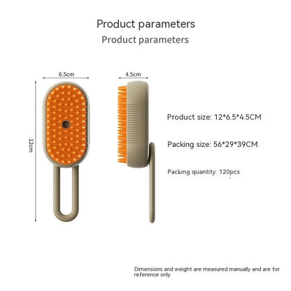 Brosse électrique pour animaux de compagnie avec cuiseur vapeur pour le toilettage, le massage et l'épilation